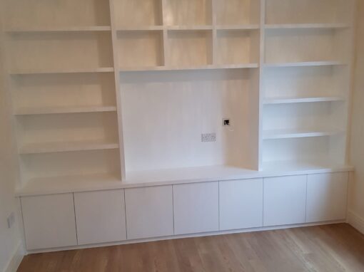 Bespoke Media Unit Spray Painting, Edinburgh