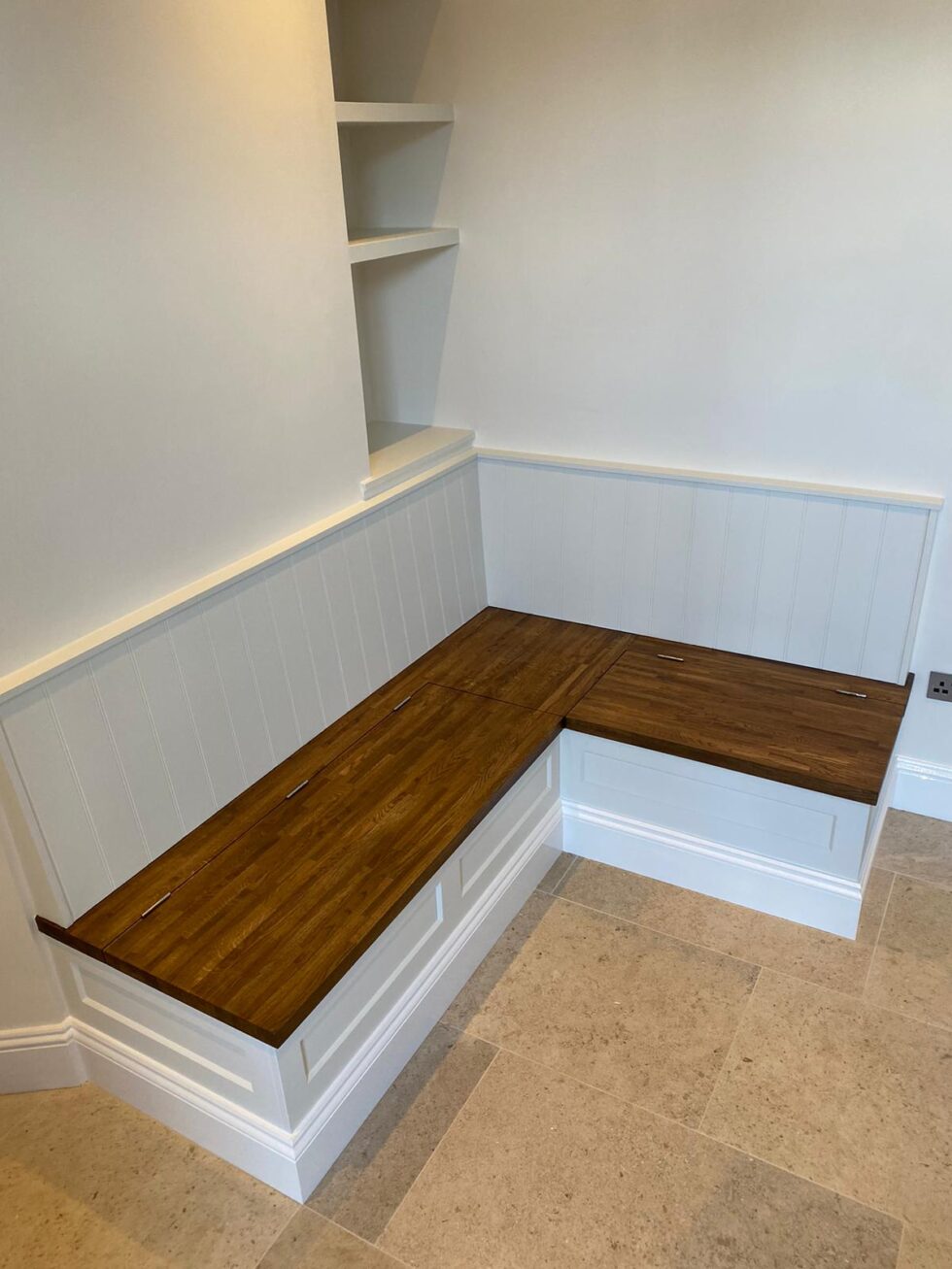 Bespoke Corner Bench and Shelving, Canonmills – Bert's Painting ...