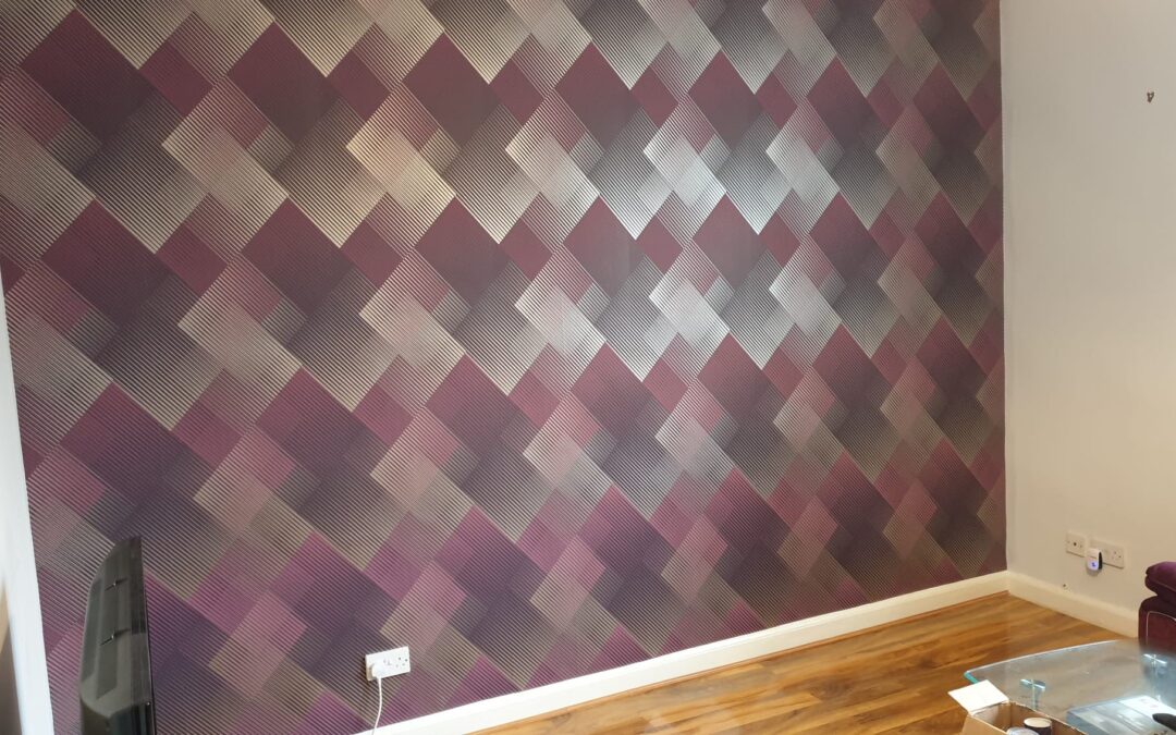 Rosewell Feature Wall Wallpapering