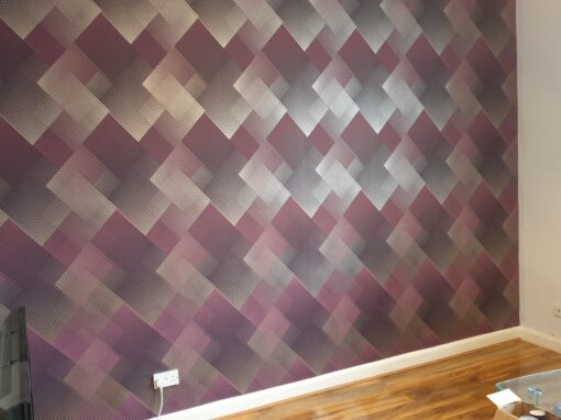 Rosewell Feature Wall Wallpapering