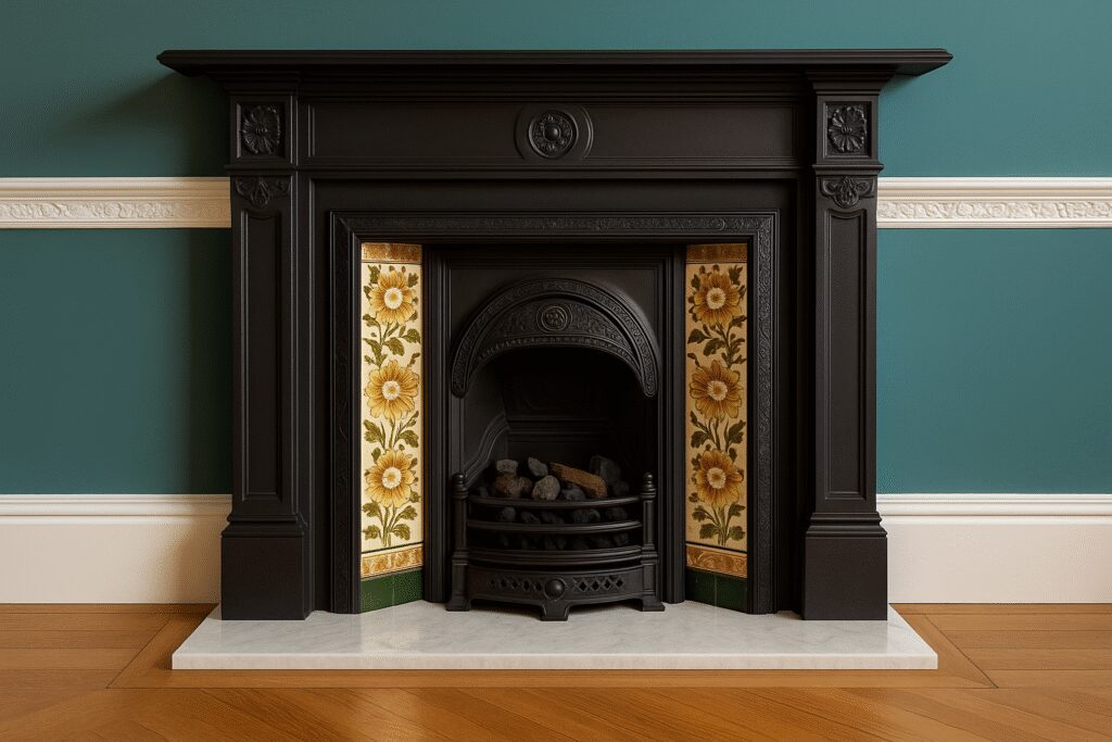 Victorian fireplace finish