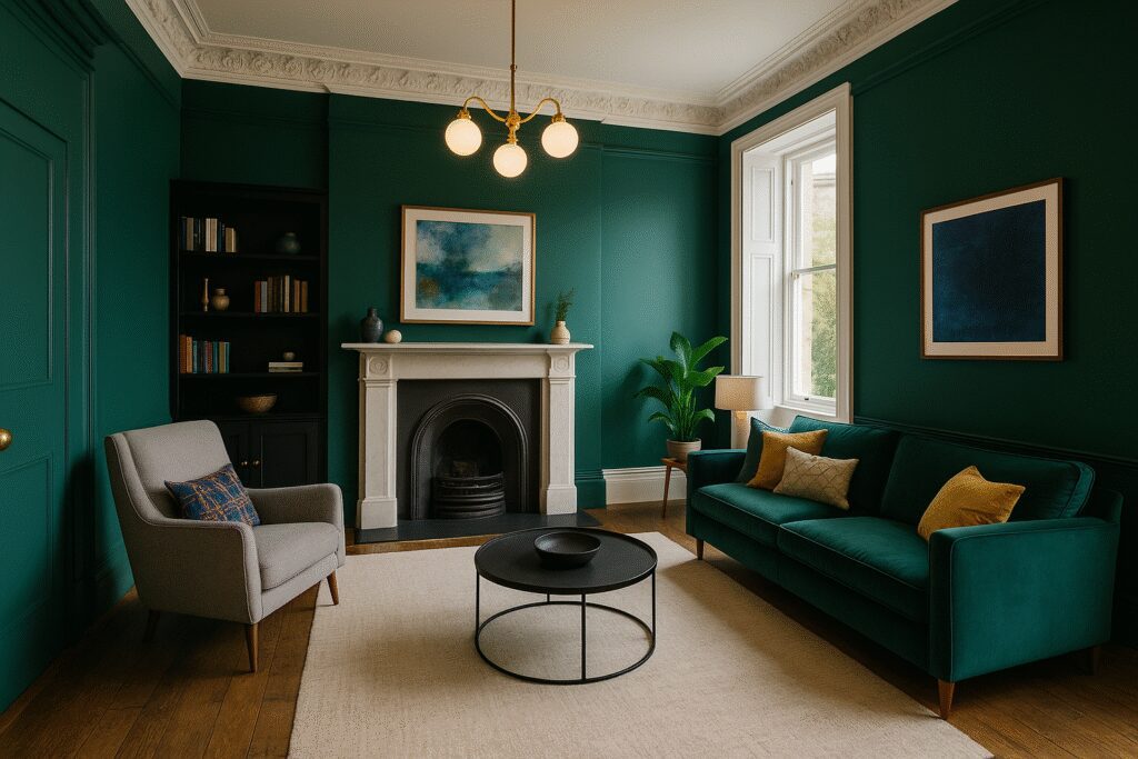 Victorian living room after