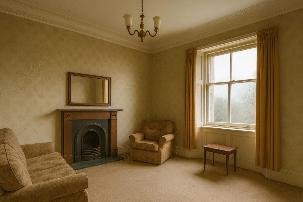 Victorian living room before