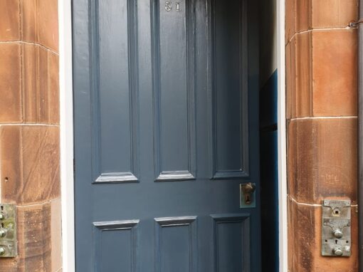 Front Door Renovation and Painting in Montpelier Park, Edinburgh