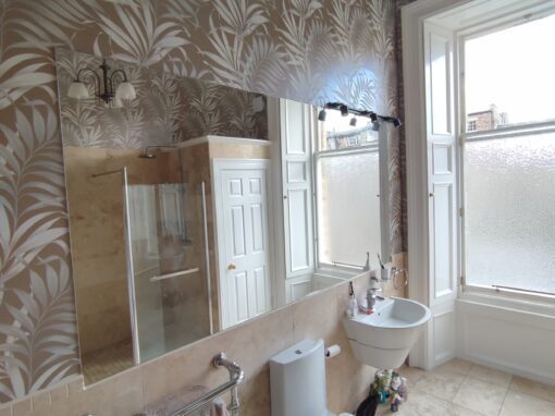 Bathroom Wallpapering in Edinburgh &ndash; A Bold Botanical Finish